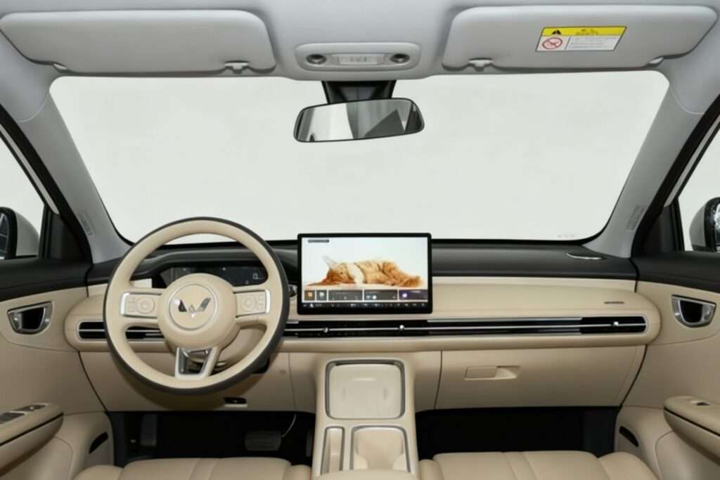 Wuling Binguo S z nową baterią 52,9 kWh. Zasięg 525 km rzuci na kolana MG4 1 Choć cena tego auta w Chinach startuje od równowartości ok. 37,5 tys. zł, na pokładzie znajdziemy bogate wyposażenie.