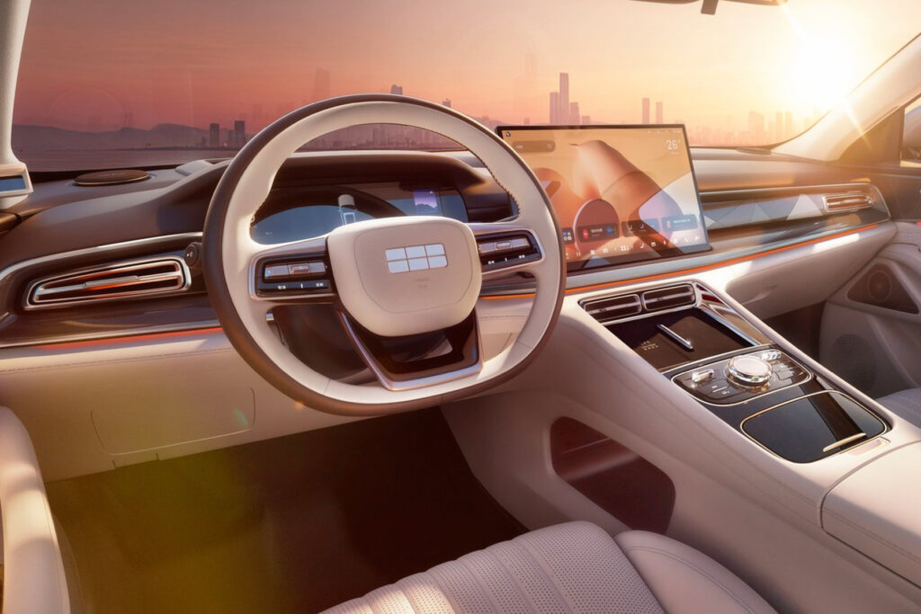 Nowy sedan Geely Galaxy Starshine 7 prezentuje dynamiczną sylwetkę z łagodnie opadającą linią dachu