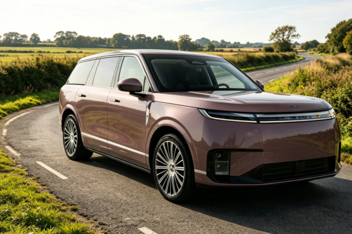 Nowy SUV Xpeng GX na tle nowoczesnej architektury podczas oficjalnej prezentacji