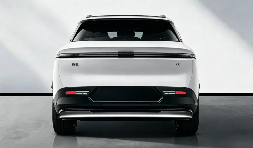 Zeekr 7X w wersji 2027 ujawniony. SUV otrzyma nową baterię LFP 1 Zeekr 7X – tył nowoczesnego chińskiego SUV-a z silnikiem o mocy 496 KM