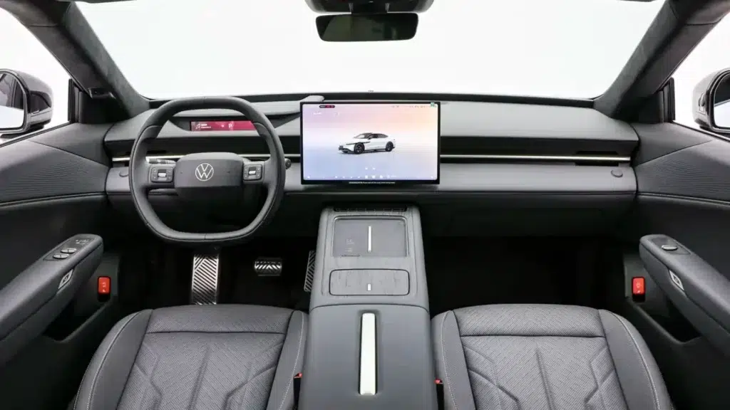 Deska rozdzielcza Volkswagena ID UNYX 09 z dużym ekranem centralnym